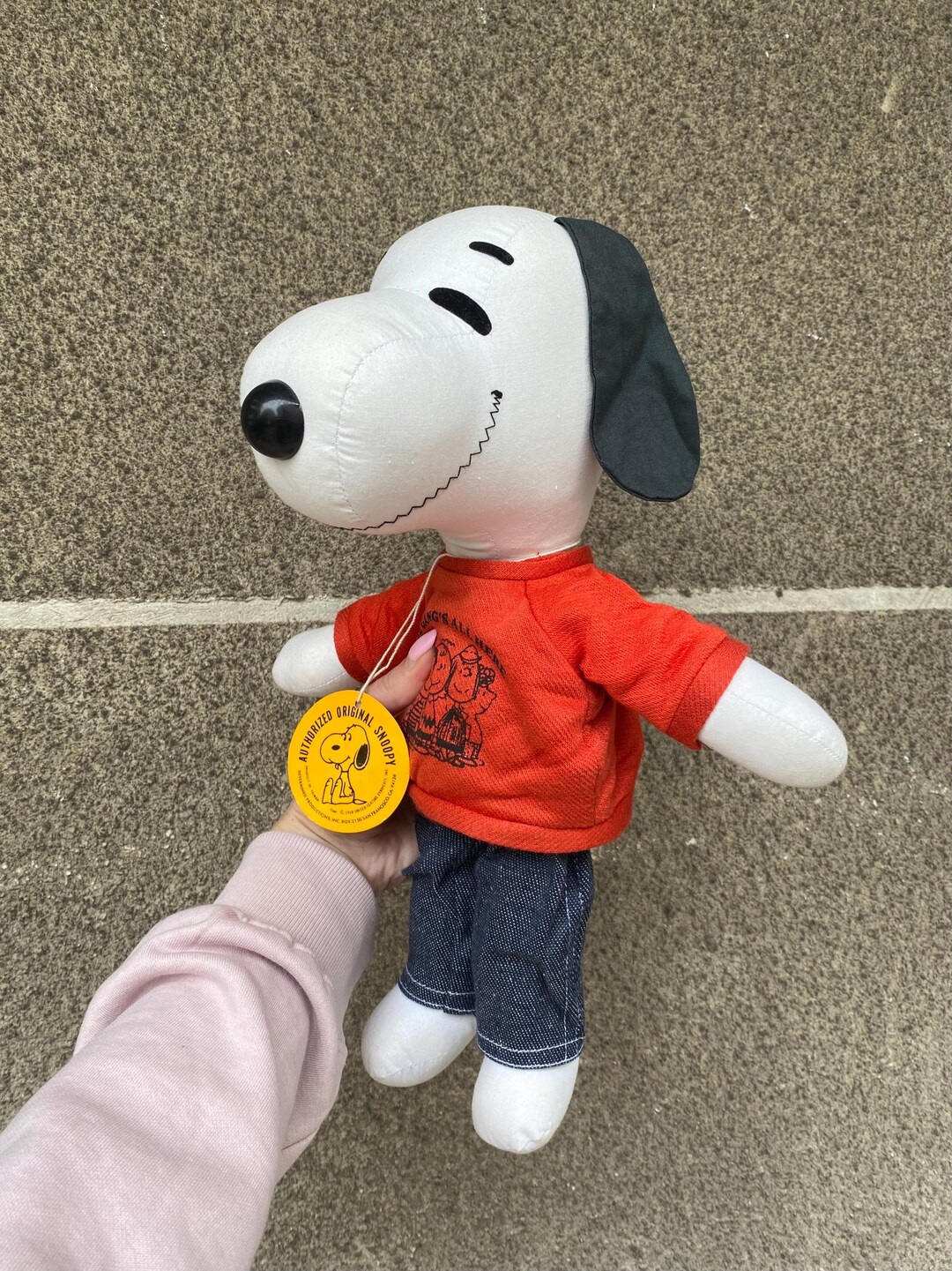Vintage Snoopy Rag Doll Big Size 35cm/13,7in 1958/1968 Made in Taiwan ...