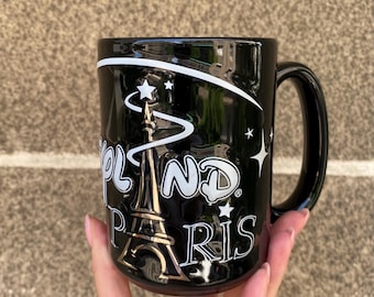 Musse Pigg-mugg: Disneyland Paris svart keramikfigurkaffekopp