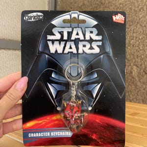 Seltene Star Wars Darth Maul PVC Schlüsselanhänger 2006 Jahrgang neu in Box versiegelt, sammelbar Star Wars Figur Schlüsselanhänger