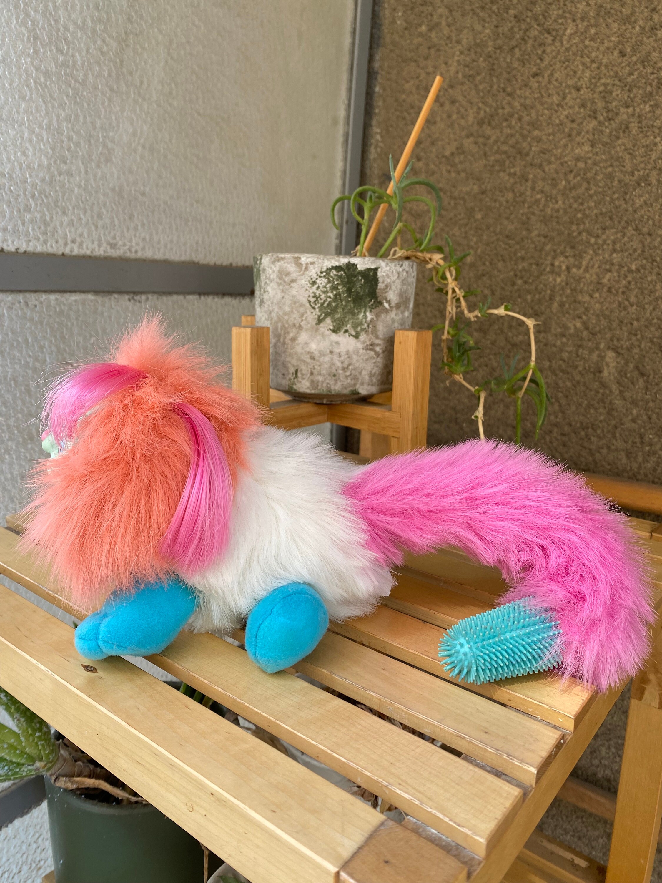 Vintage Li'l Brush-a-loves Candy Cutie Plush Toy, 1987 Collectible