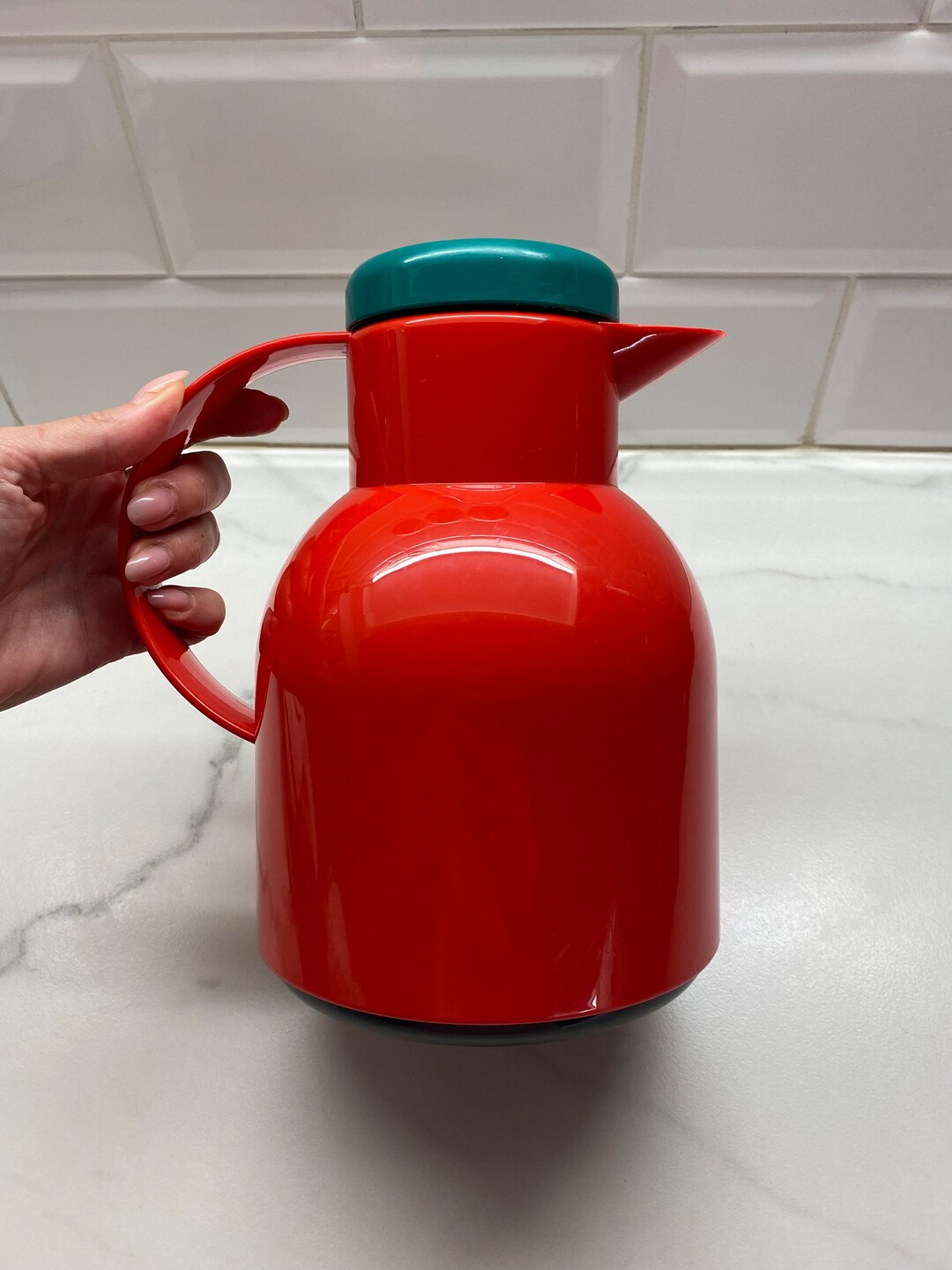 Emsa Samba Termos, Jarra de Aislamiento Café Tetera Quick Presionar 1l Blanco eB
