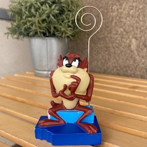 Raro porta memo/clip porta memo Taz Tasmanian Devil, anni 2000, Tropico Diffusion Avenue of the Stars, organizer da scrivania vintage in poliresina Looney Tunes