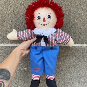 Vintage Raggedy Andy Cloth Doll by Applause - Collectible Stuffed Toy