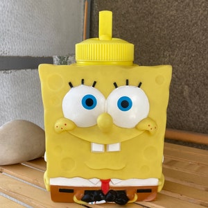 SpongeBob yellow water bottle pvc, collectable SpongeBob square pants bottle for fans as a gift idea