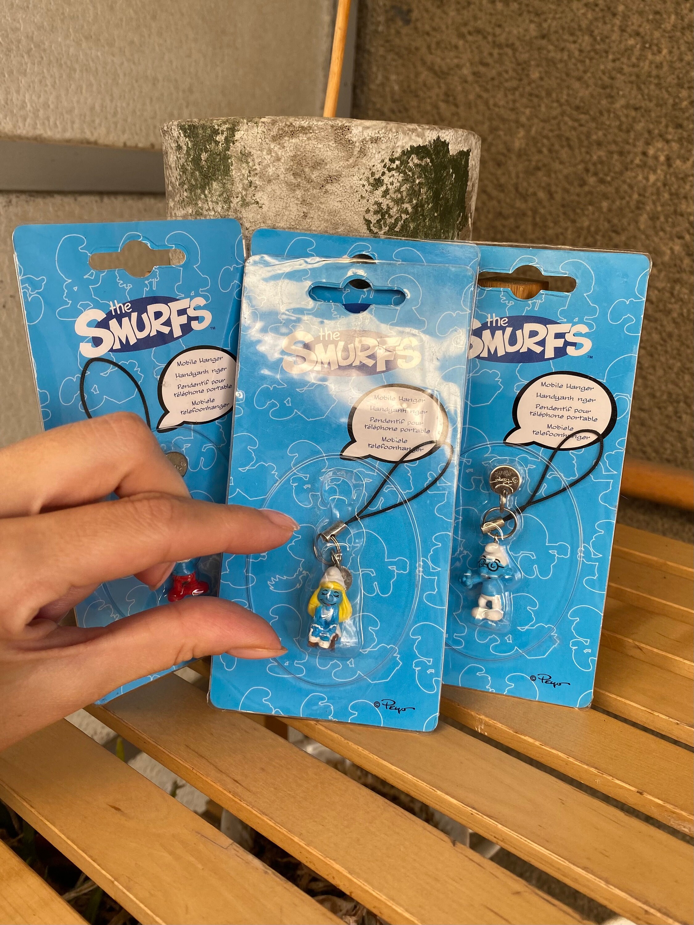 The Smurfs Mobile Hangers Set of 4 Peyo Keychains for Small Gifts - Etsy