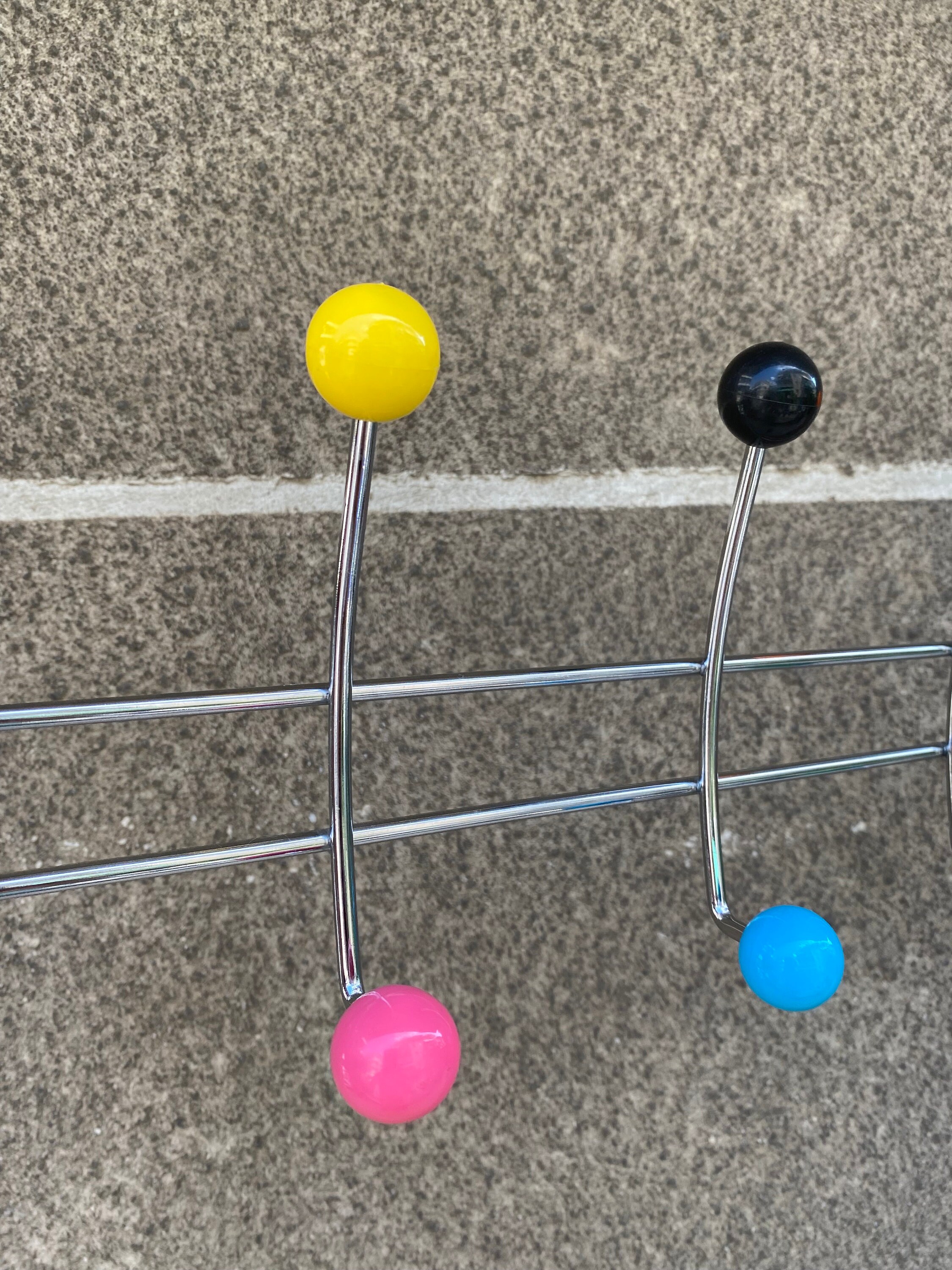 Vintage Sputnik Design Coat & Hat Rack 1980-90s, Metal With