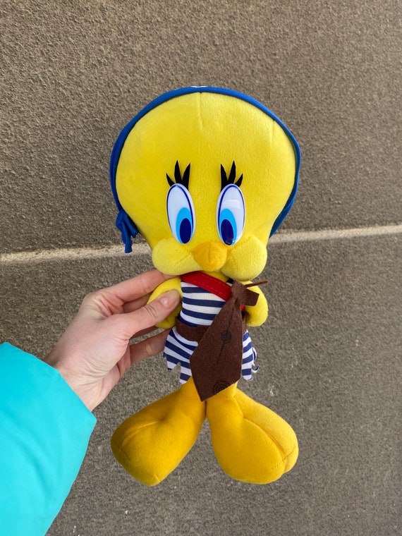 Vintage Tweety Canary Pirate Plush Stuffed Toy 2006 Looney Tunes