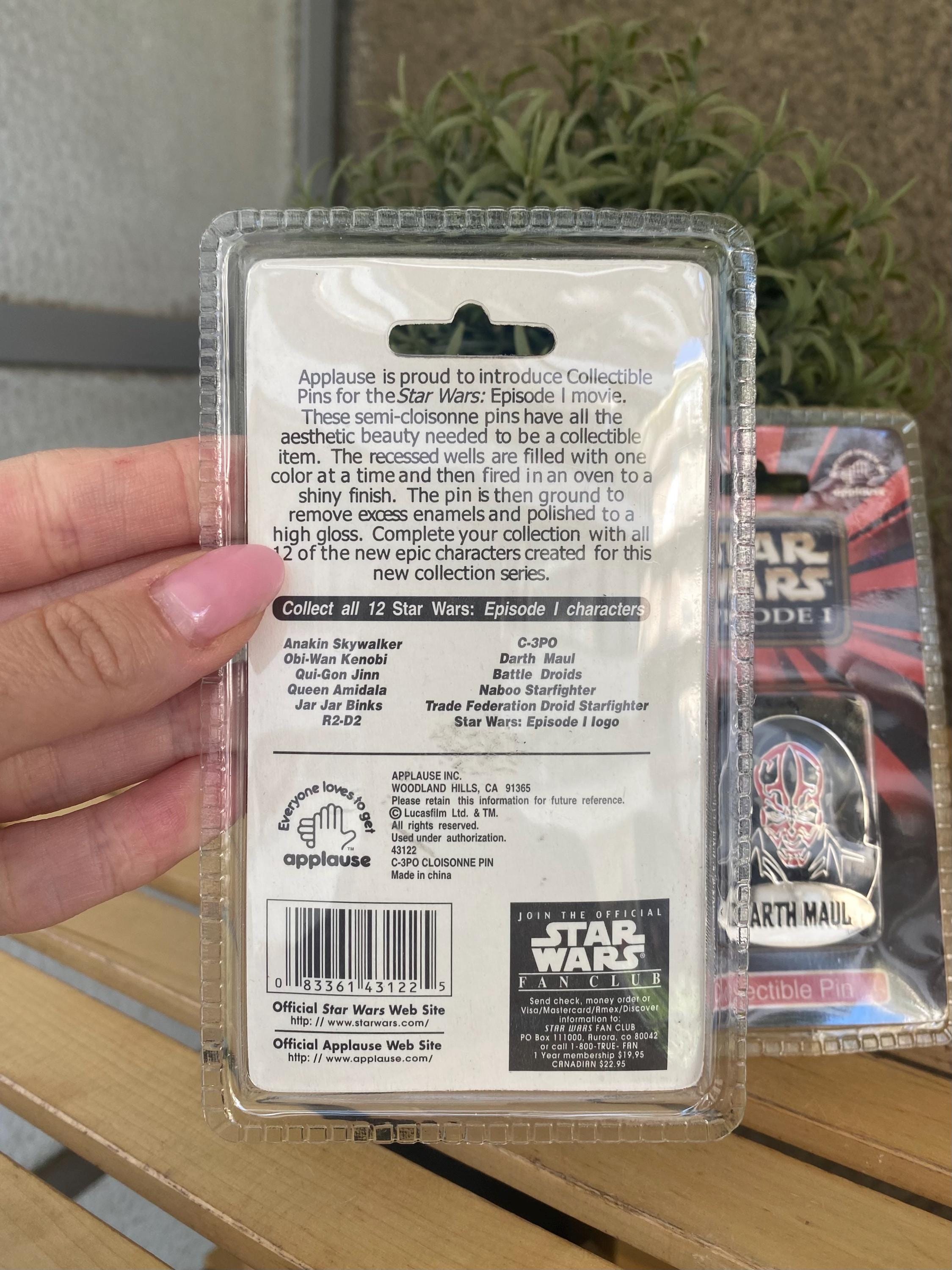 1990年製ヴィンテージ スター・ウォーズ コレクタブルピン：ダース