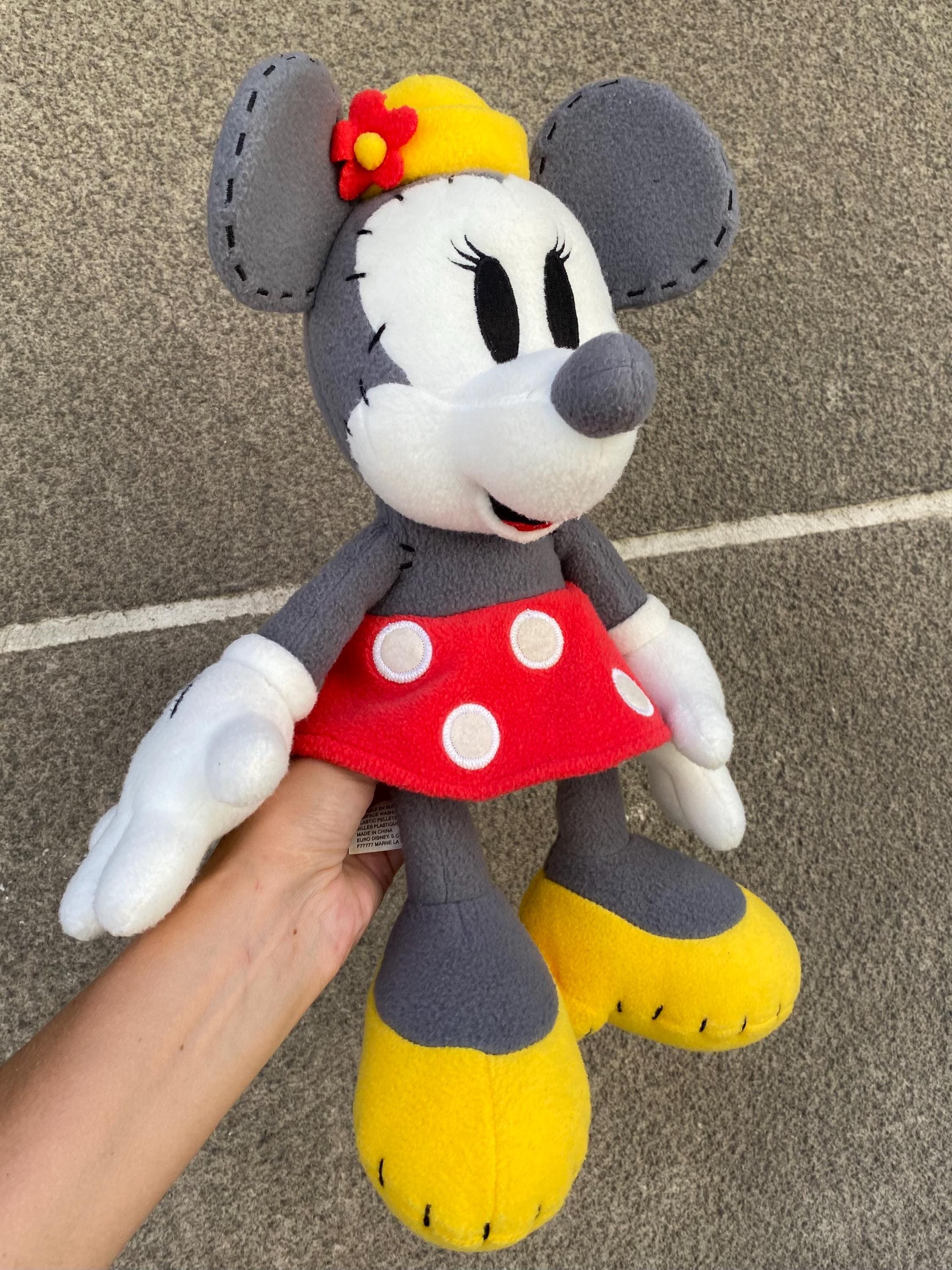 希少なヴィンテージ ミニーマウス グレー ぬいぐるみ 1990年代