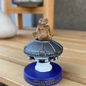 Rzadka figurka ET Extra Terrestrial, reklama Coca-Cola Universal Studios, zabytkowa kolekcjonerska miniaturowa figurka ET