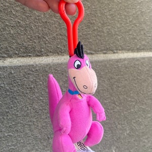The Flinstones Dino plush keychain, cute collectable soft stuffed key ring