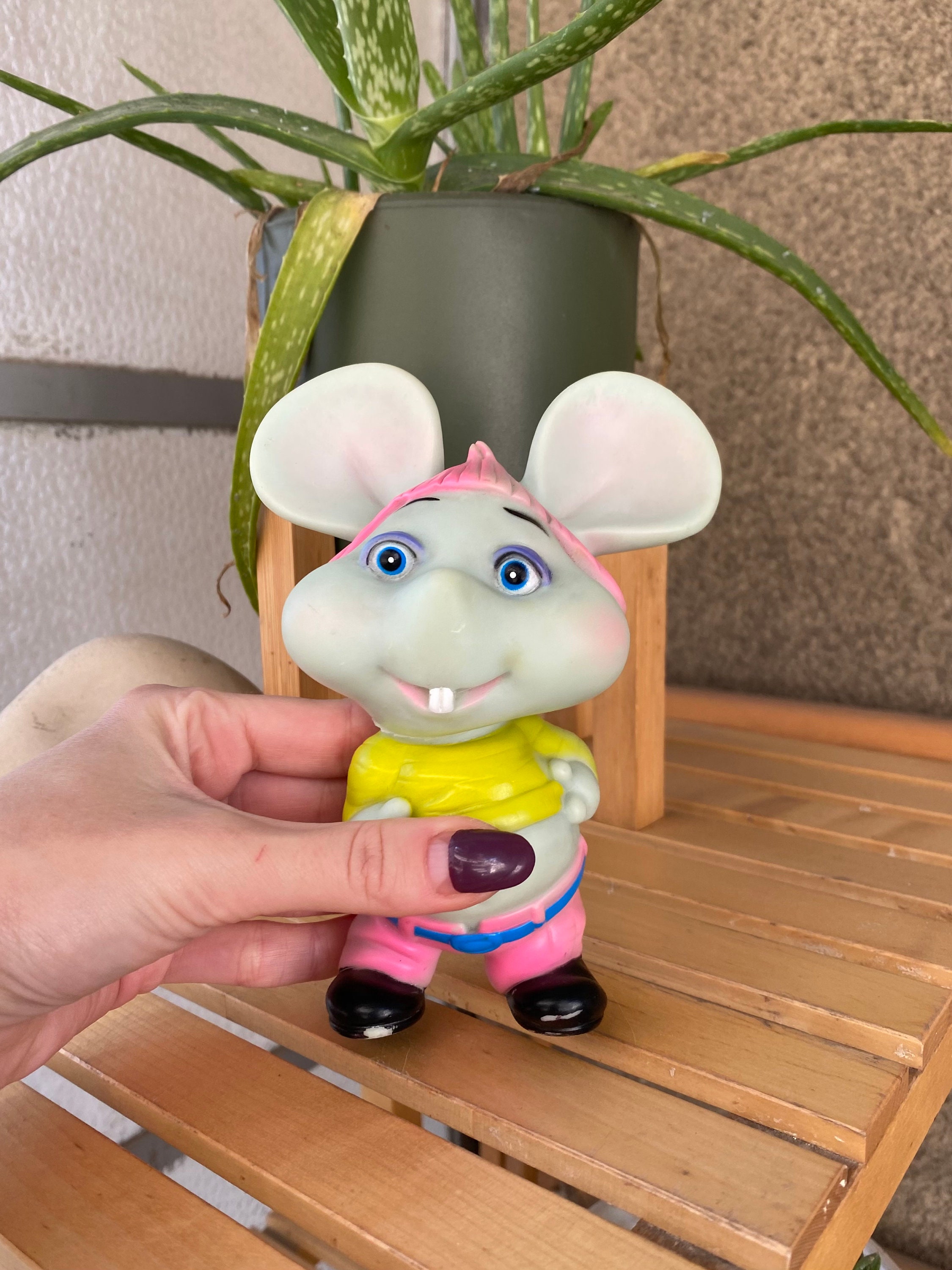 Vintage Topo Gigio Rubber Toy: 1960s Maria Perego Italian Mouse