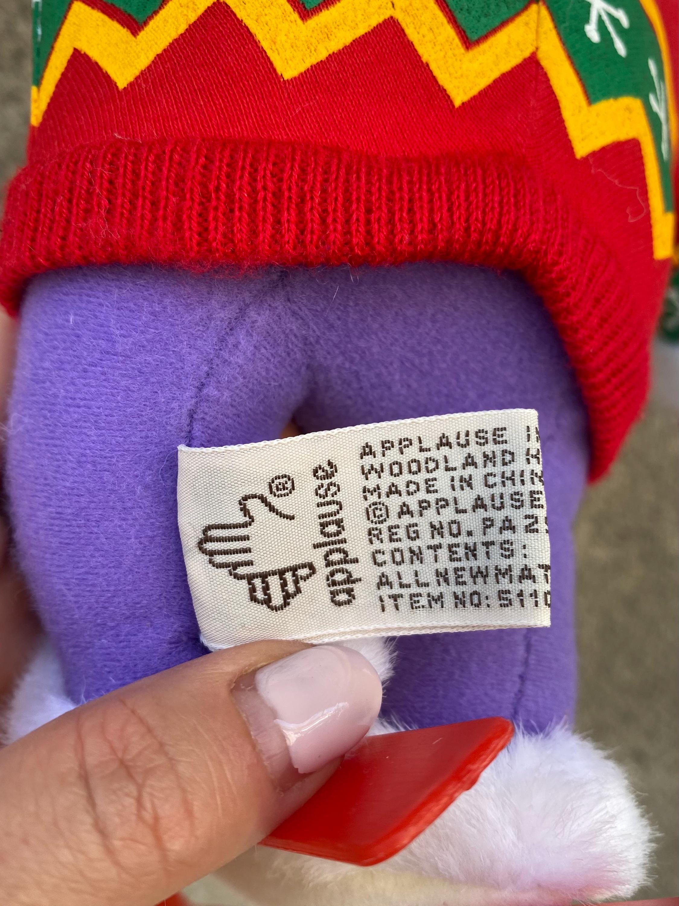 Vintage Skiing White Rabbit Jean Claude Plush Toy by Applause