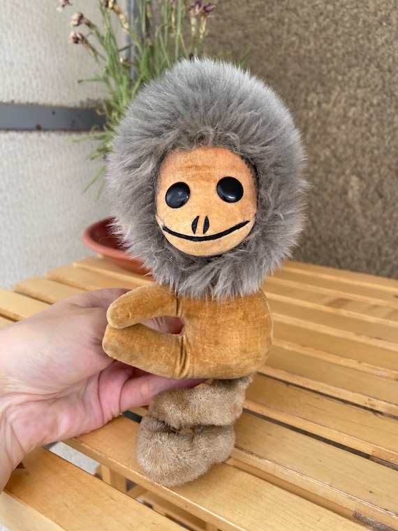 小さなヴィンテージの猿のぬいぐるみ、Kamar 1967年日本製、古い