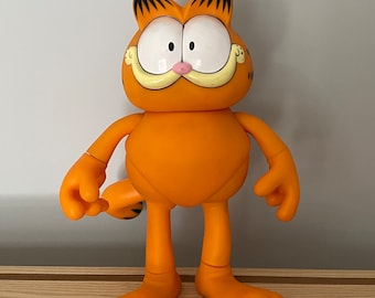 Very Rare Big Garfield pvc figure 1978/1981 Playmates, vintage plastic huge size collectable Garfield the Cat poseable toy