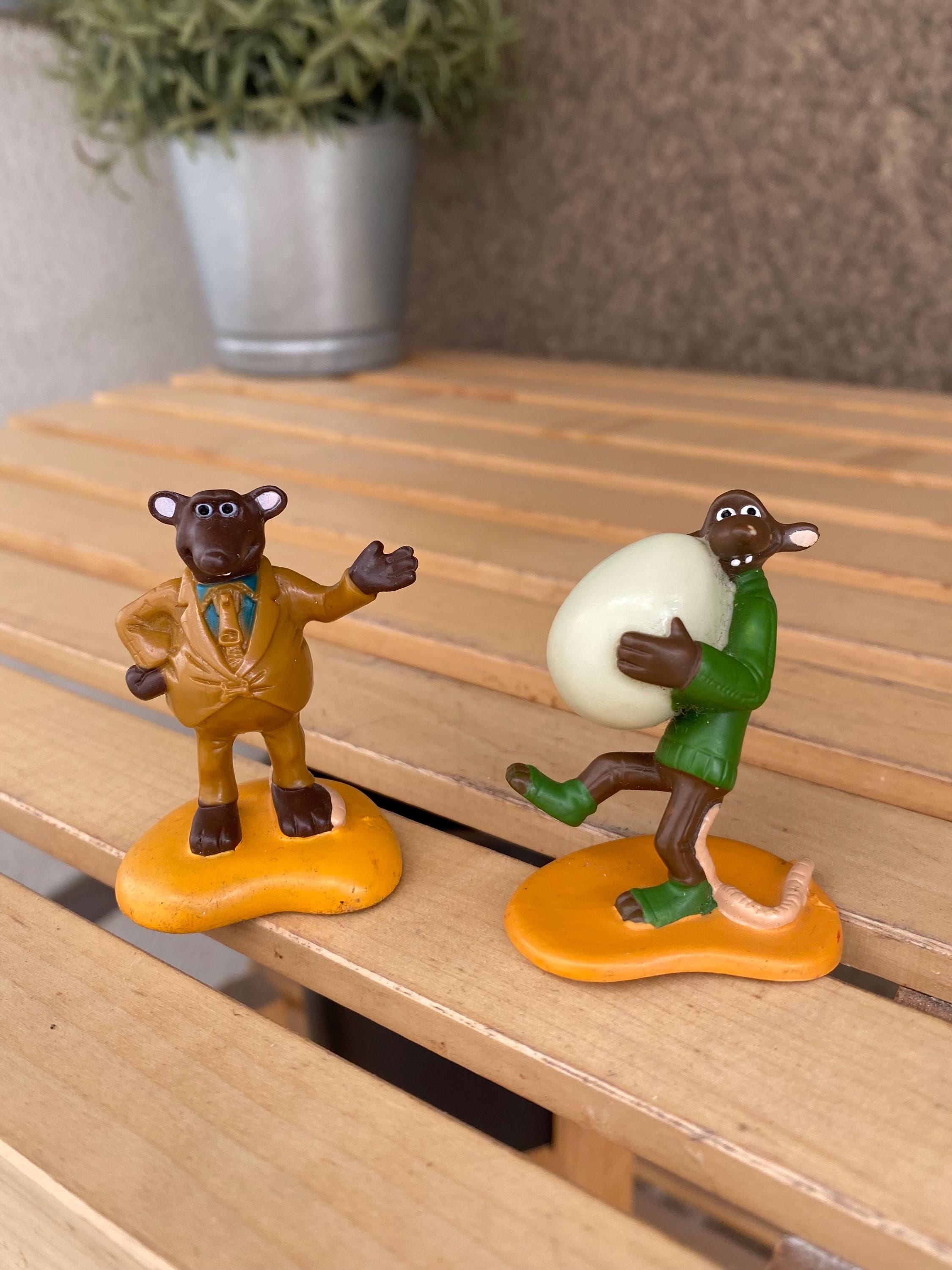 Vintage Chicken Run PVC Figurines Set of 2 - Nick & Fetcher Rats