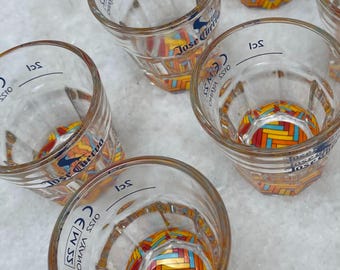 ホセ・クエルボ テキーラ ショットグラス セット：イタリア製カラフル
