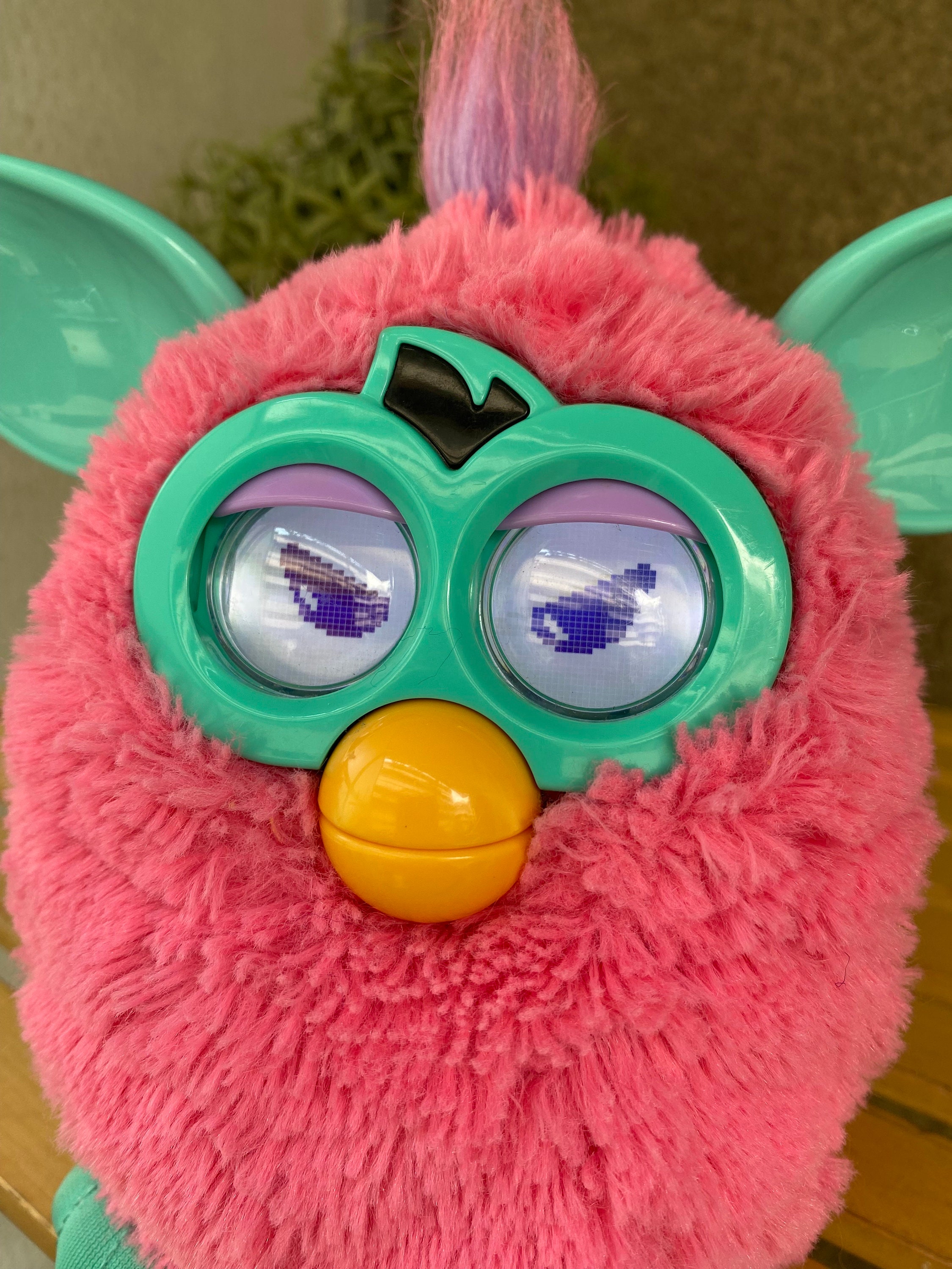 HASBRO FURBY 2012 ELECTRONIC TOY PINK/ TEAL - TESTED/WORKS