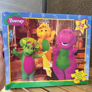 Vintage Barney the Dinosaur Puzzle 1998 Complete 24-Piece Set