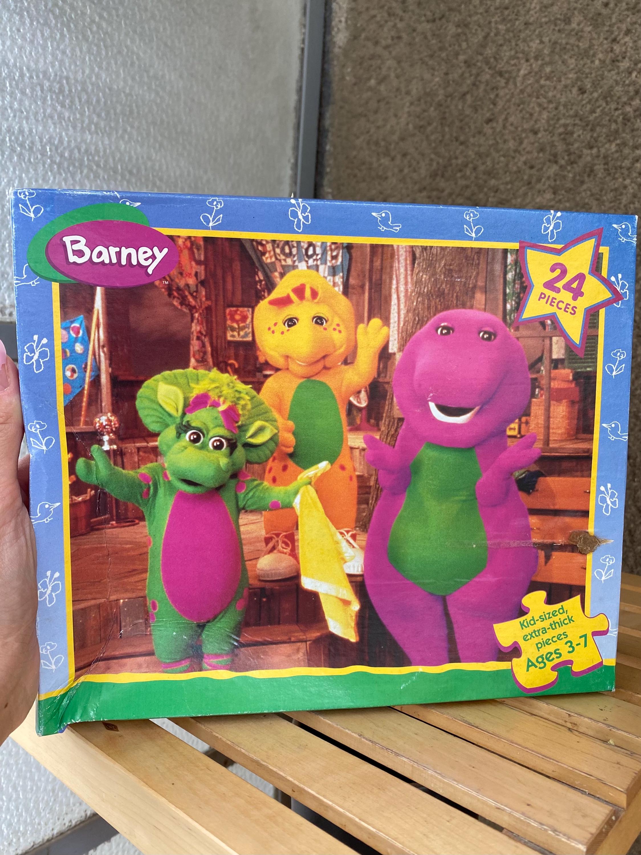 Vintage Barney the Dinosaur Puzzle 1998 Complete 24-piece Set - Etsy