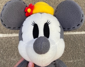 希少なヴィンテージ ミニーマウス グレー ぬいぐるみ 1990年代