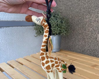 Onwomania – Ciondolo Portachiavi In Legno Con Animale Mammifero – Fatto A Mano, Originale Dalla Germania