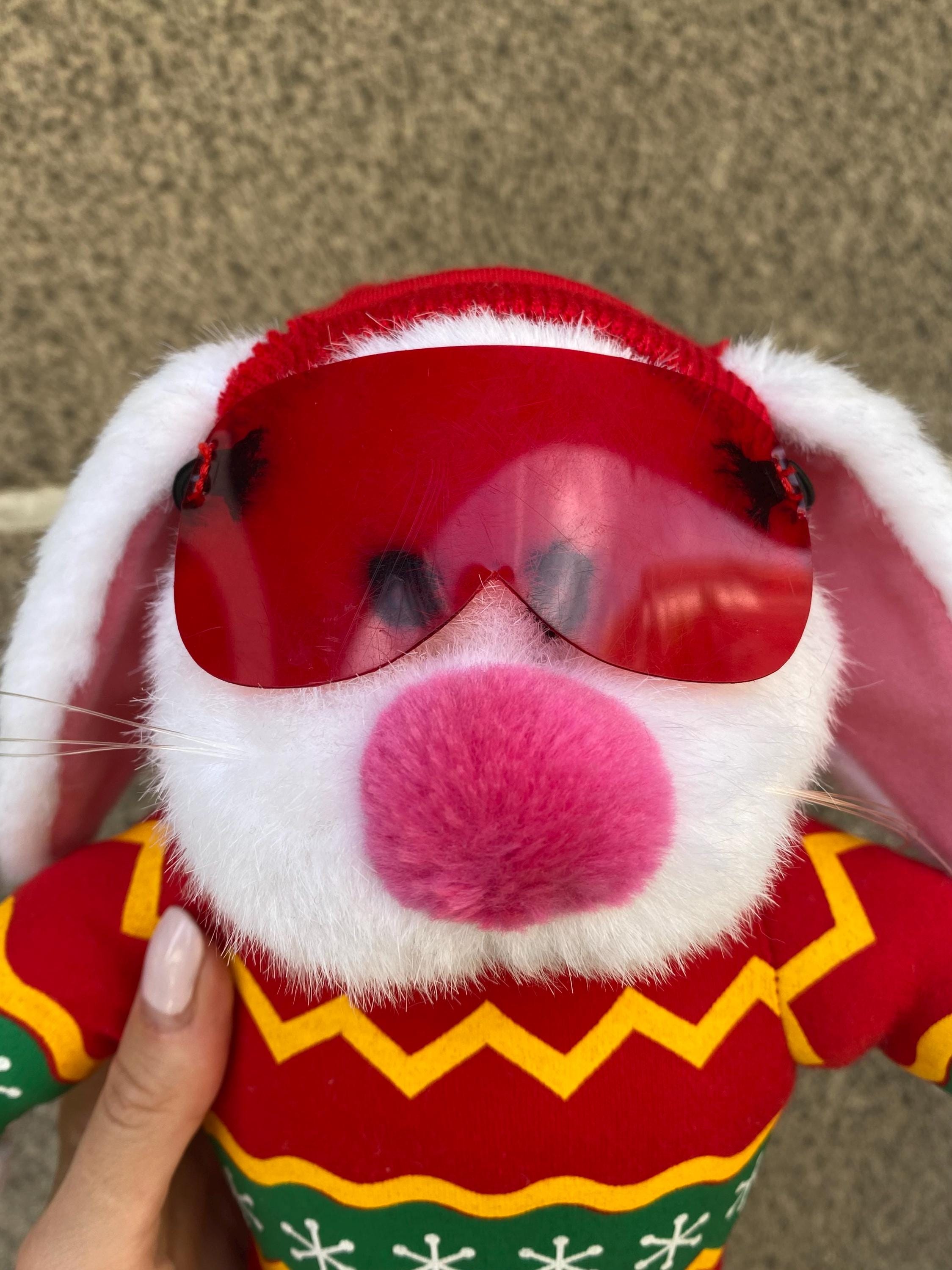 Vintage Skiing White Rabbit Jean Claude Plush Toy by Applause