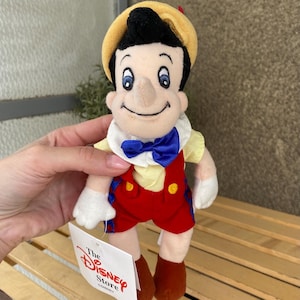 Small Pinocchio plush beanbag toy Disney, Pinocchio mini soft doll animated fantasy film