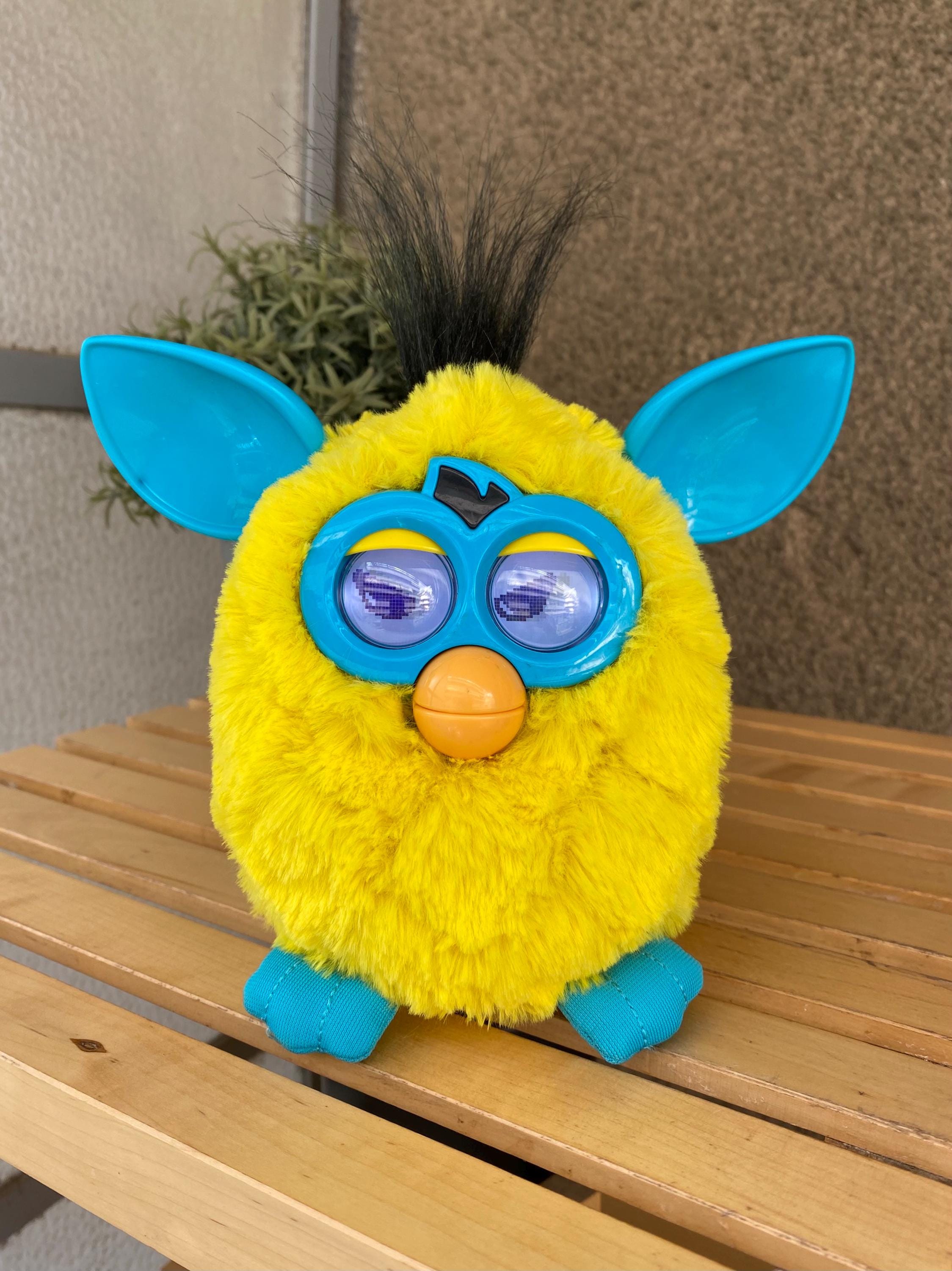 Yellow Furby Lightning Zap 2012 WORKING Interactive Pet With Blue