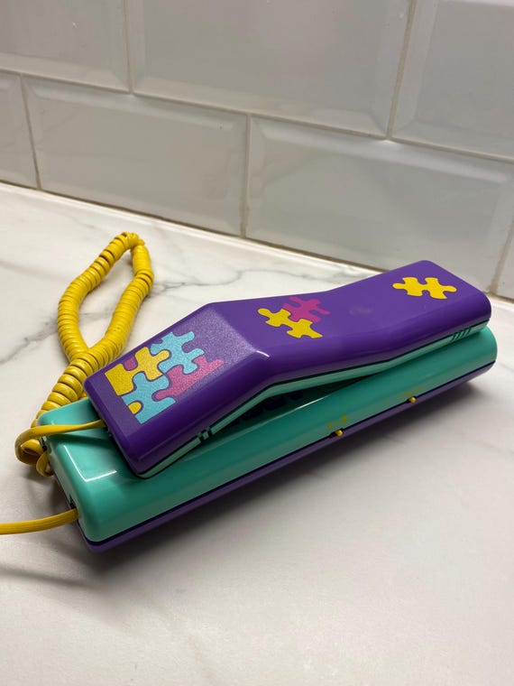 Vintage Swatch Twin Phone Puzzle 1989 WORKING in Purple - Etsy