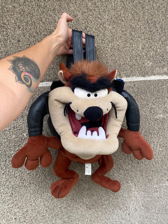 希少な Taz タスマニアン デビル ぬいぐるみバックパック 1995