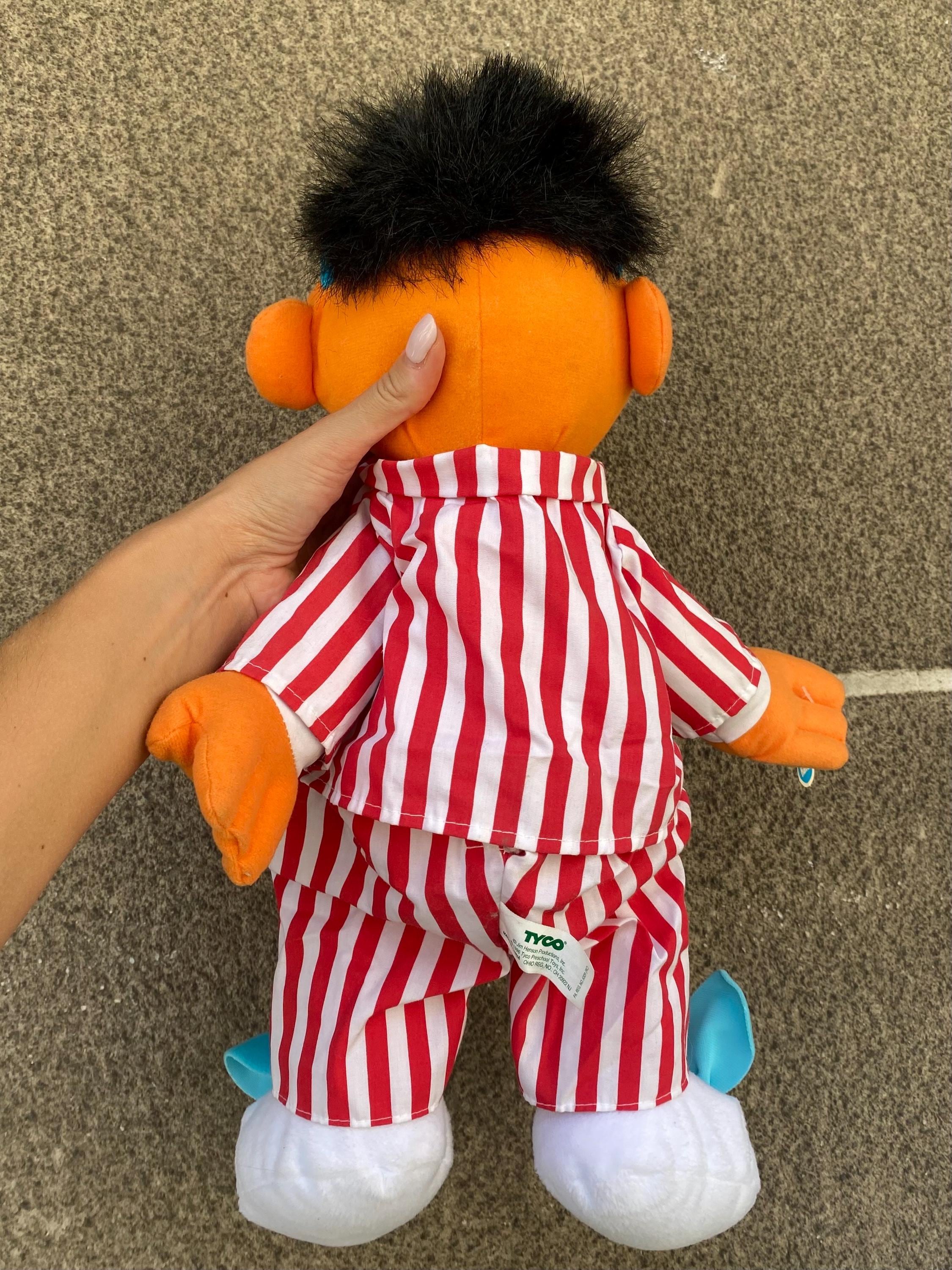 Vintage Sing & Snore Ernie Plush 1996 Tyco WORKING Sesame Street