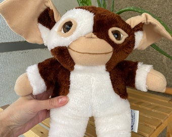 Vintage Gizmo Gremlins plush toy 1999 Michael Mühleck, soft collectable monster brown & white pet