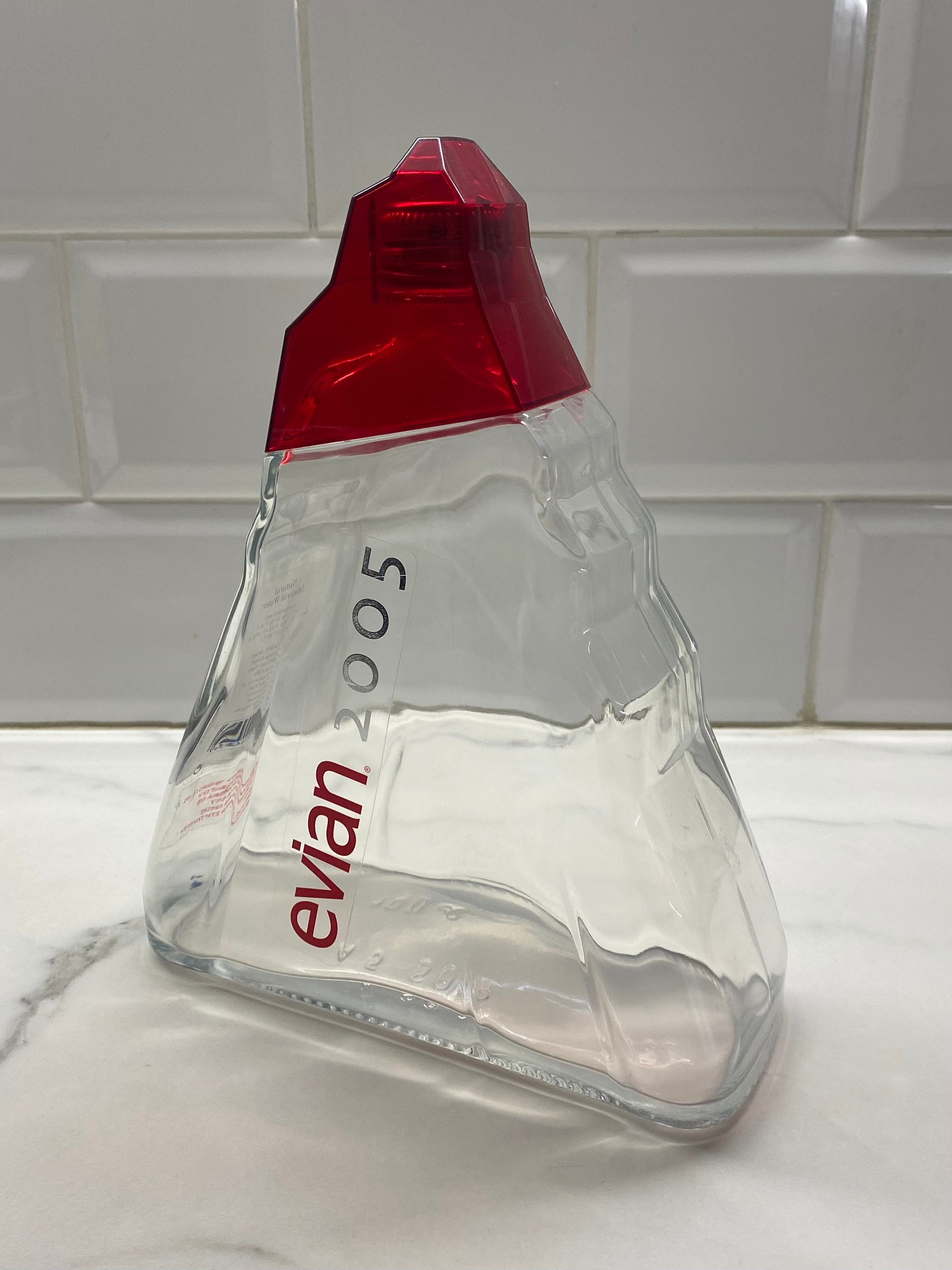 Evian Limited Edition 2005 Glass Mountain Bottle by Paul Smith - Etsy