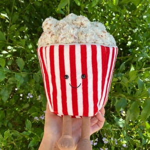 Cute retired Jellycat Amuseables Popcorn plush toy, funny Jellycat food shape comforter