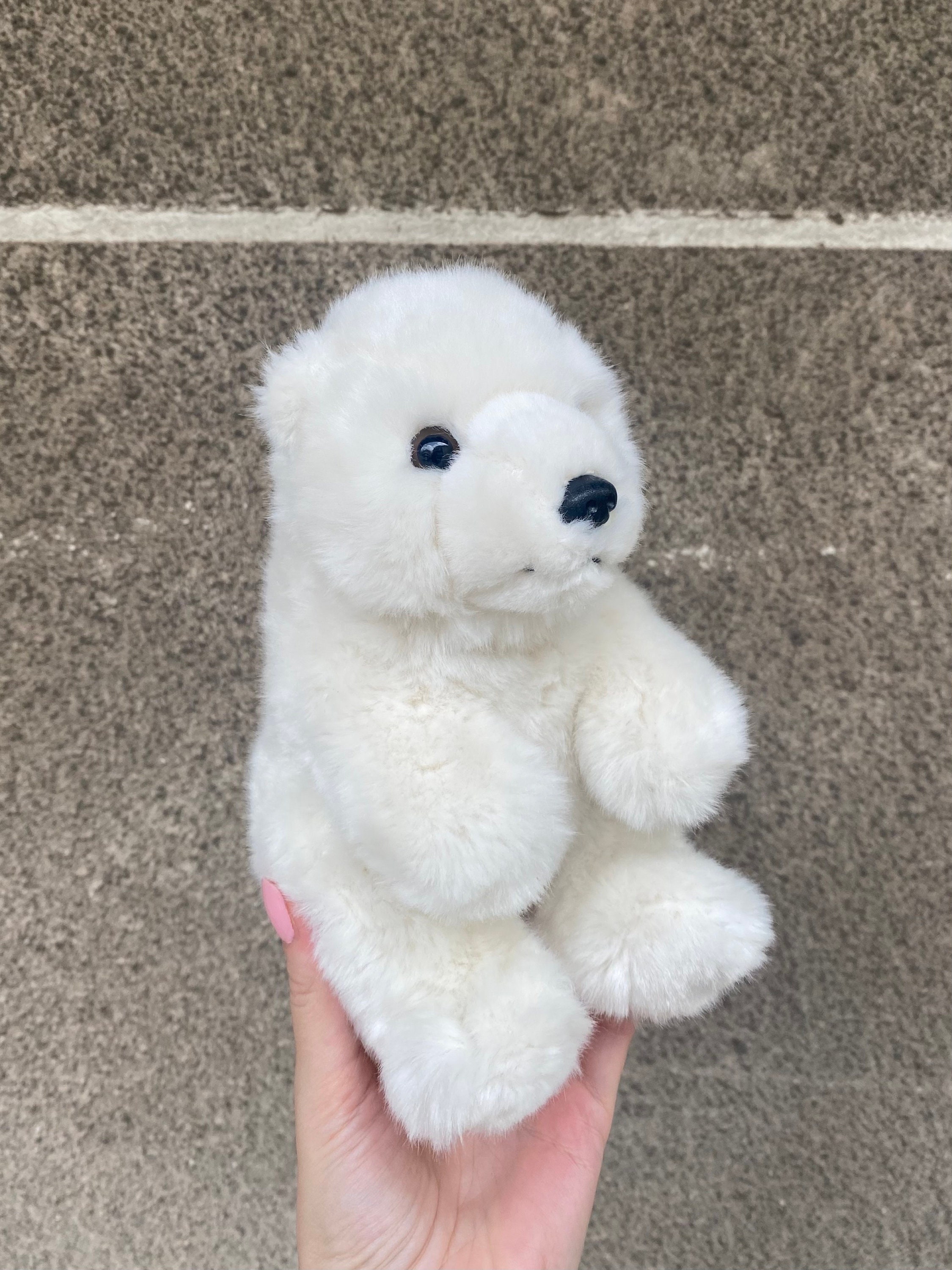 白いクマのぬいぐるみ 白い赤ちゃんホッキョクグマのぬいぐるみ 1986 WWF