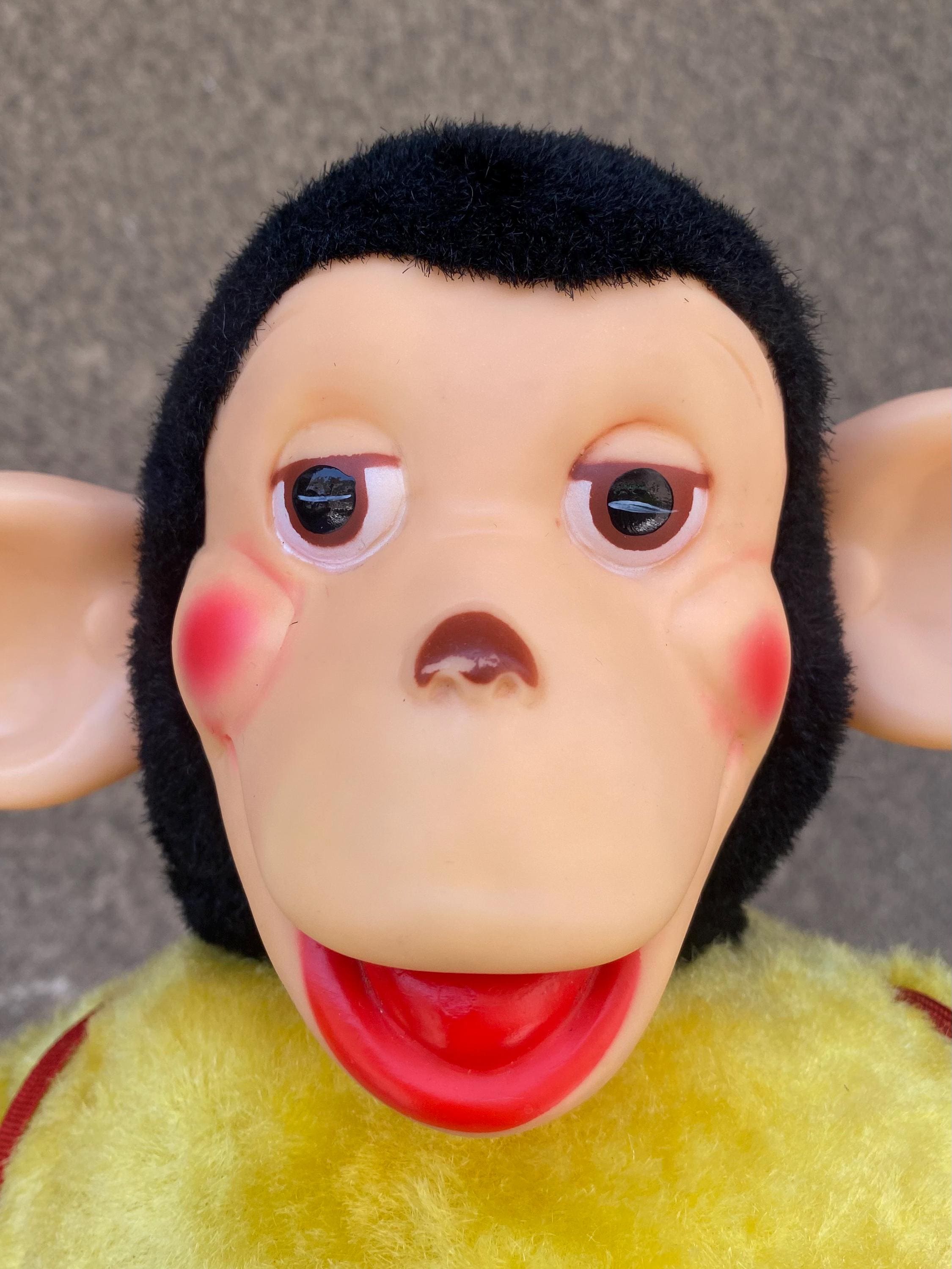 Vintage Mr Bim Zippy Monkey Plush: 1960s Japanese Chimpanzee Toy