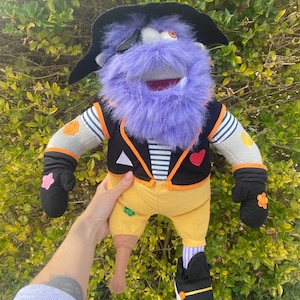 Rare Los Lunnis Pirate Captain Muppet plush stuffed toy 2004, Spanish children’s TV show muppets toys