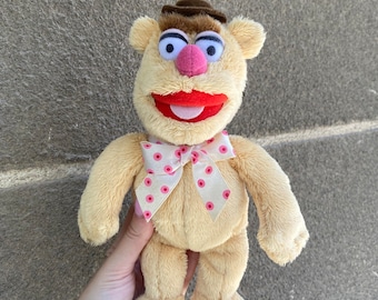 Vintage Fozzie the Bear plush toy Jim Henson Muppet Show, Kermit the Frog friends