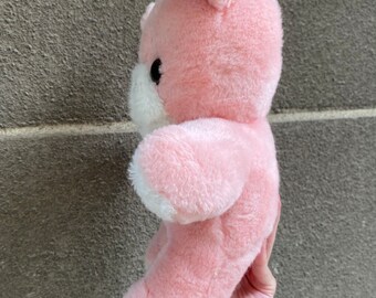 ♥️セール♥️ ヴィンテージ　美品　タグ付き　ピンク　お洋服　くまさん　ぬいぐるみ くまぬいぐるみ 大 テディベア ぬいぐるみ 特大 熊 ふわふわ