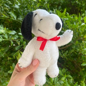 Vintage Snoopy Small plush 1958 1968 made in Korea 17cm/6,6in, cute Peanuts Snoopy old stuffed toy for collectors