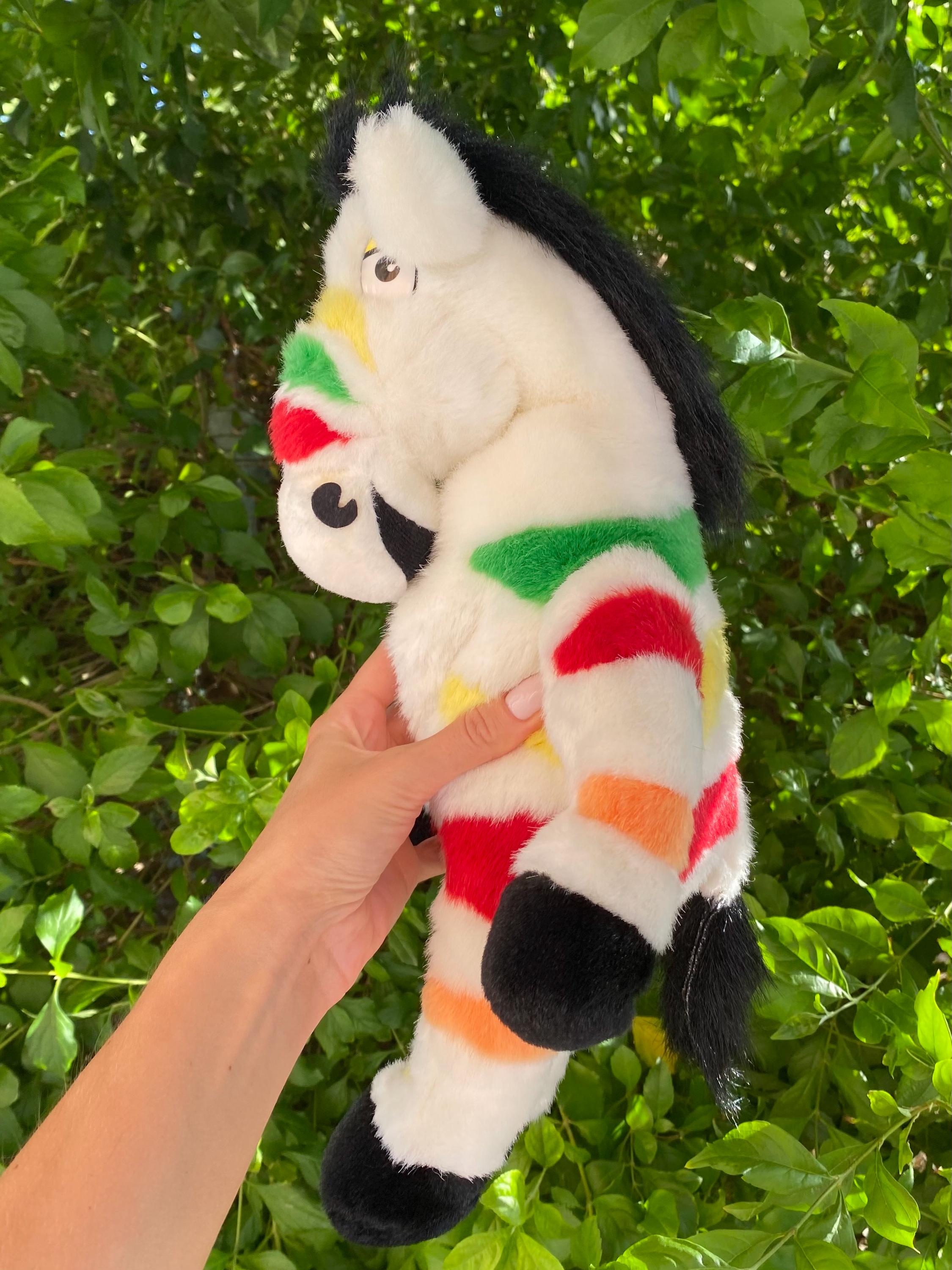 Vintage Fruit Stripe Bubble Gum Zebra Plush Mascot 1990s