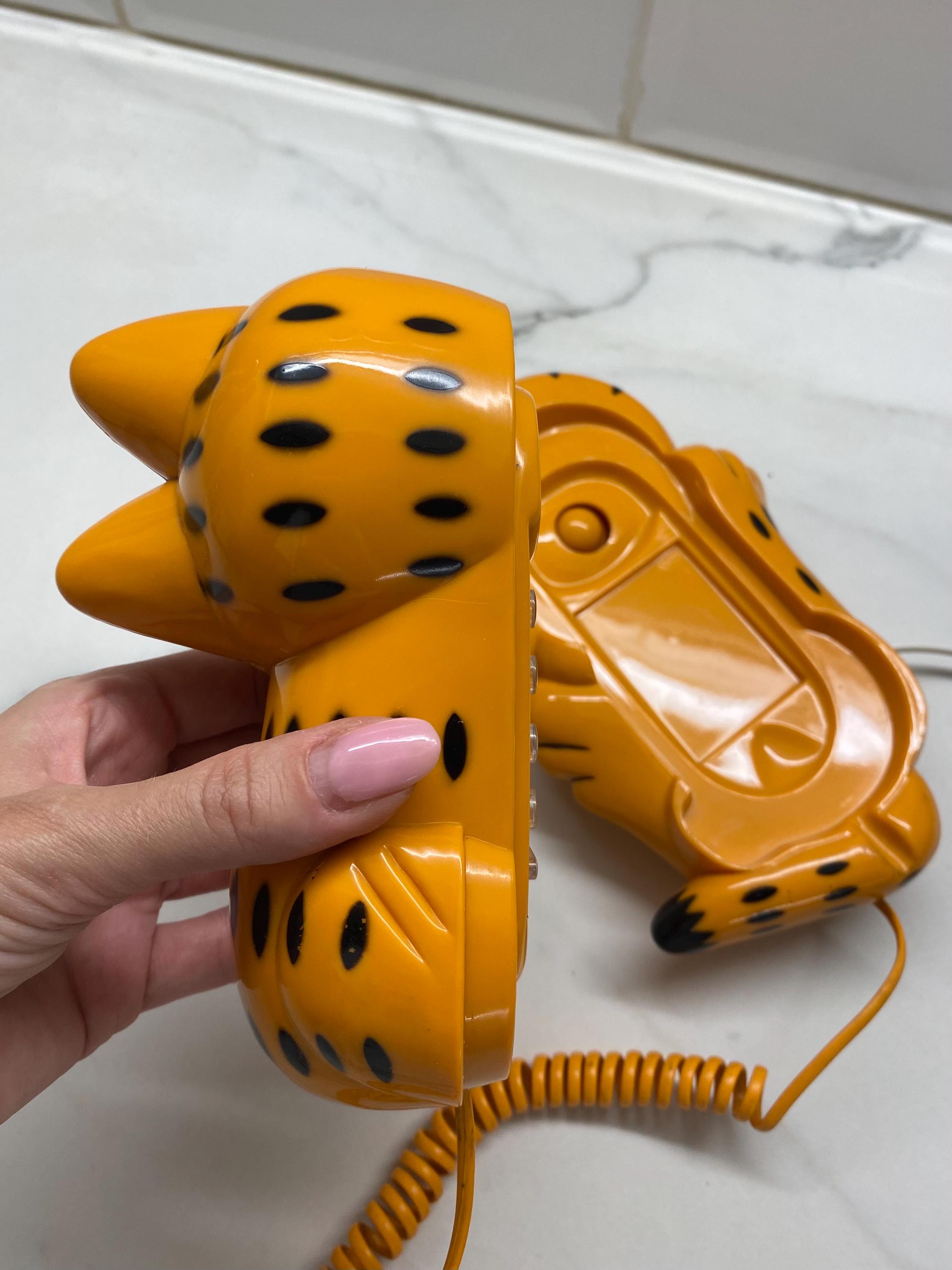 ヴィンテージのガーフィールド猫電話：1980年代、箱入りで動作中