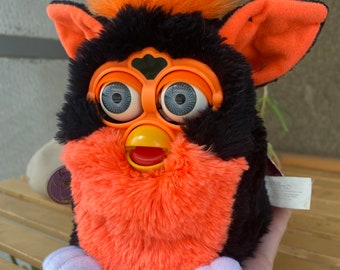 Orange & Black Furby Tart Tangerine 1998 WORKING, Vintage