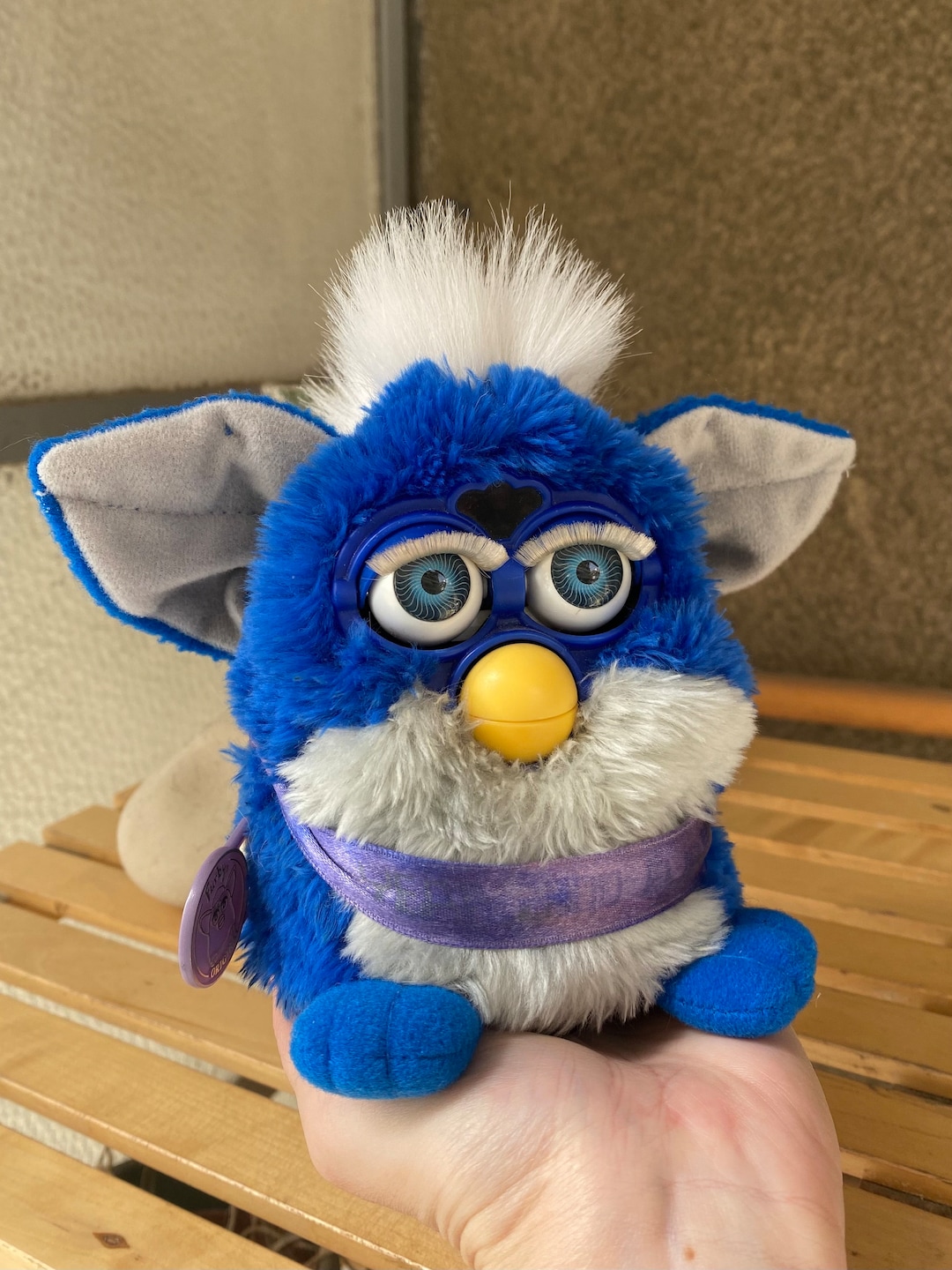 Vintage Blue Furby Millennium 1998/2000 Edição Especial (Semi