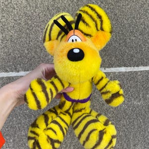 Peluche Diddl Mouse giallo da collezione Thomas Goletz degli anni '90, Diddl Germania, simpatico e morbido peluche.