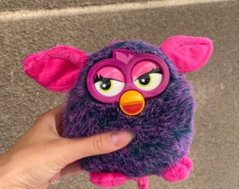 Purple & pink plush Furby Voodoo toy, Hasbro Furby soft plushie / non electronic Furbies