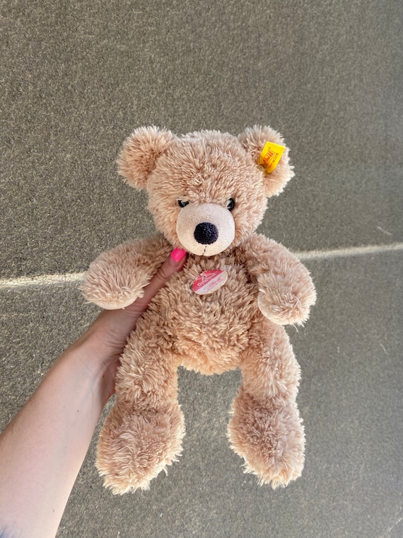 Steiff Fynn Beige Plush Bear: Collectible Germany Toy (11in) - Etsy
