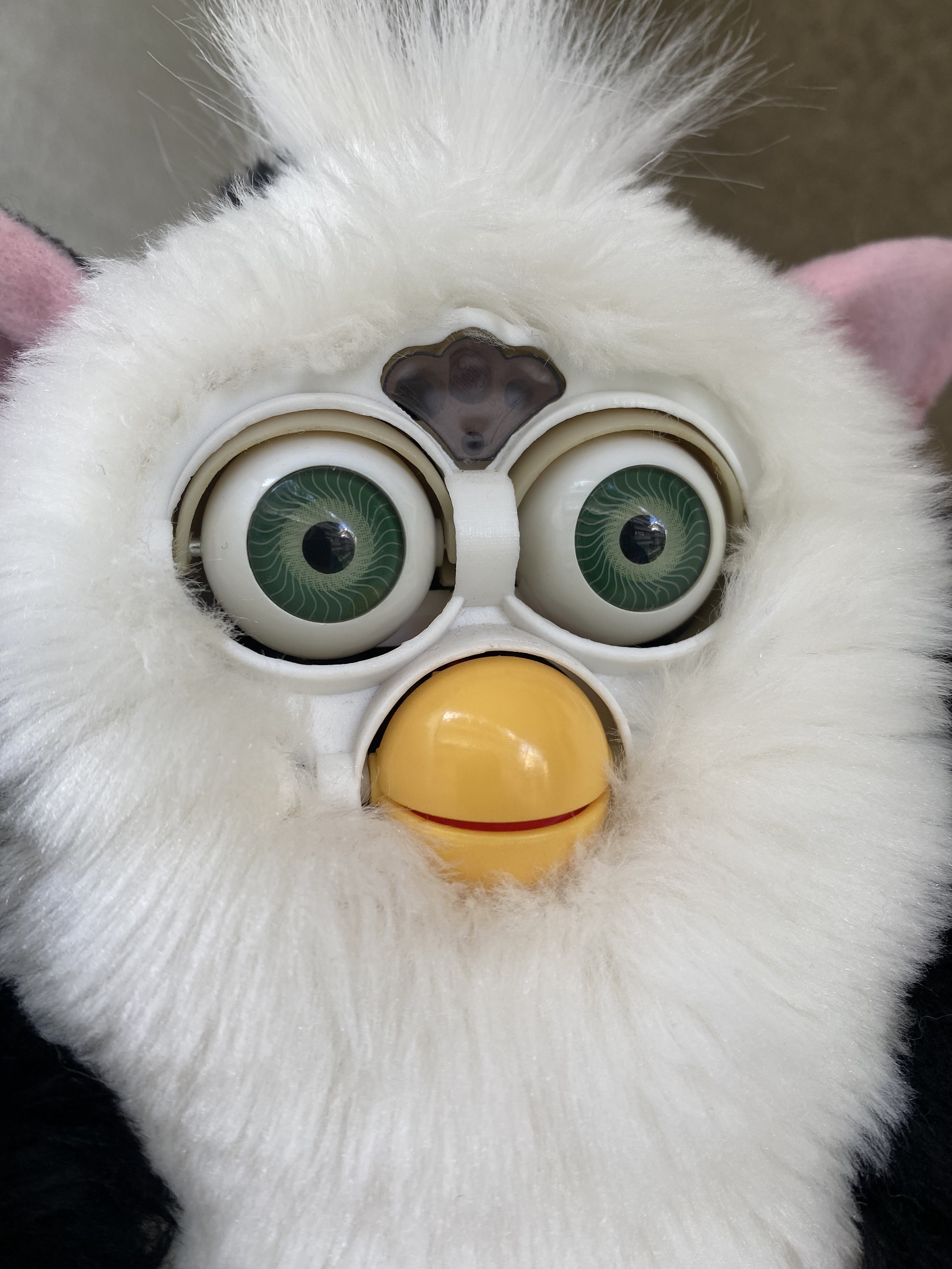 1999年製 希少 偽ファービー：白黒、緑の目（動作しません） - Etsy 日本