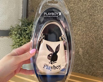 Rare vintage Playboy phone accessory small pouch 2007 new old stock in a package, cellphone accessories for collectors or gift